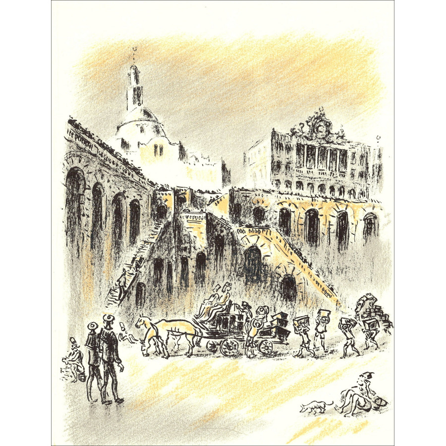 André Hambourg – Voyages et liberté - 10, lithographie 1962