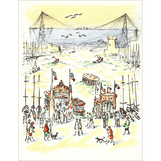 André Hamburg - Reise und Freiheit - 12, Lithographie 1962
