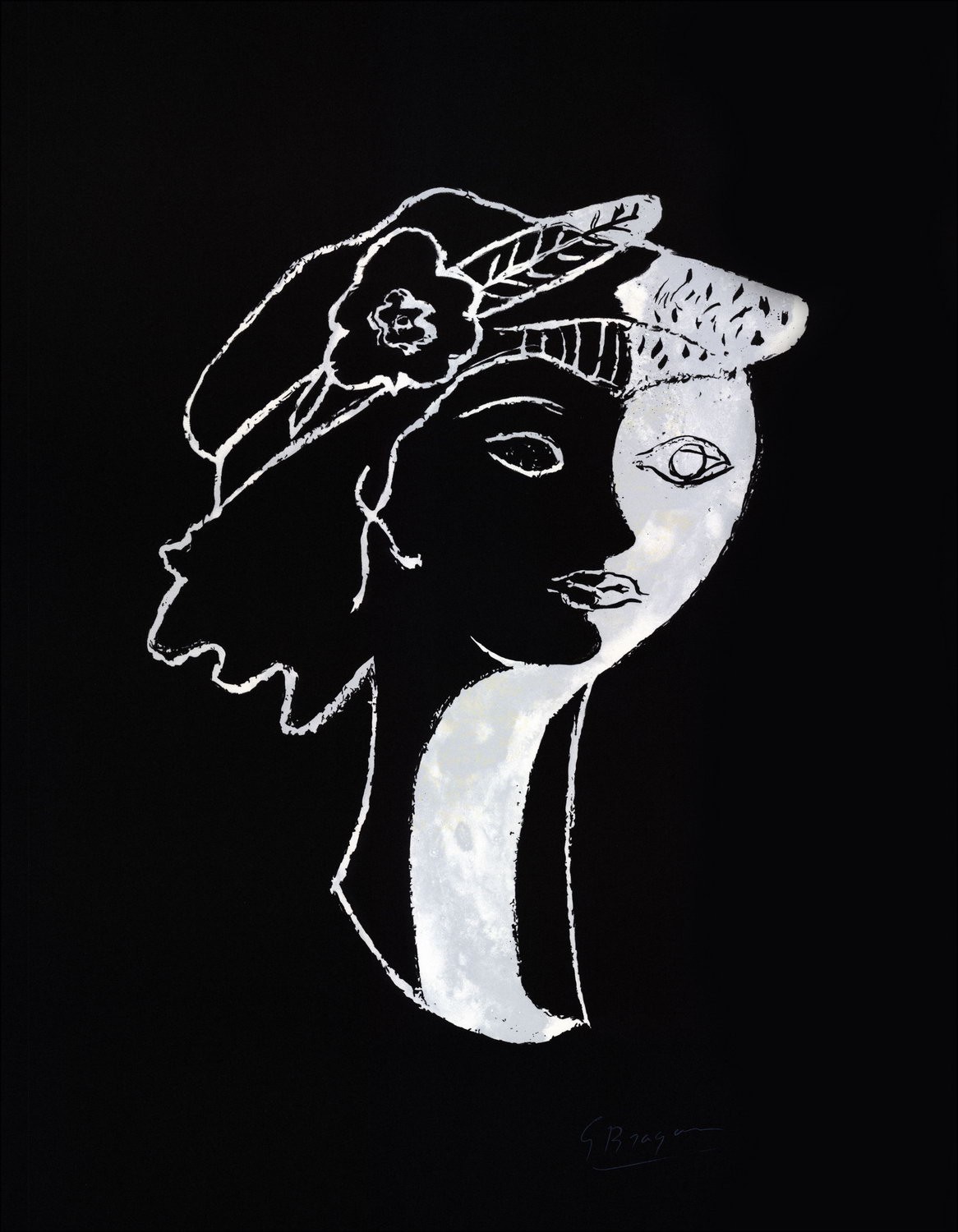 Georges BRAQUE - Lithographie "Persephone" 45x58cm - 1988