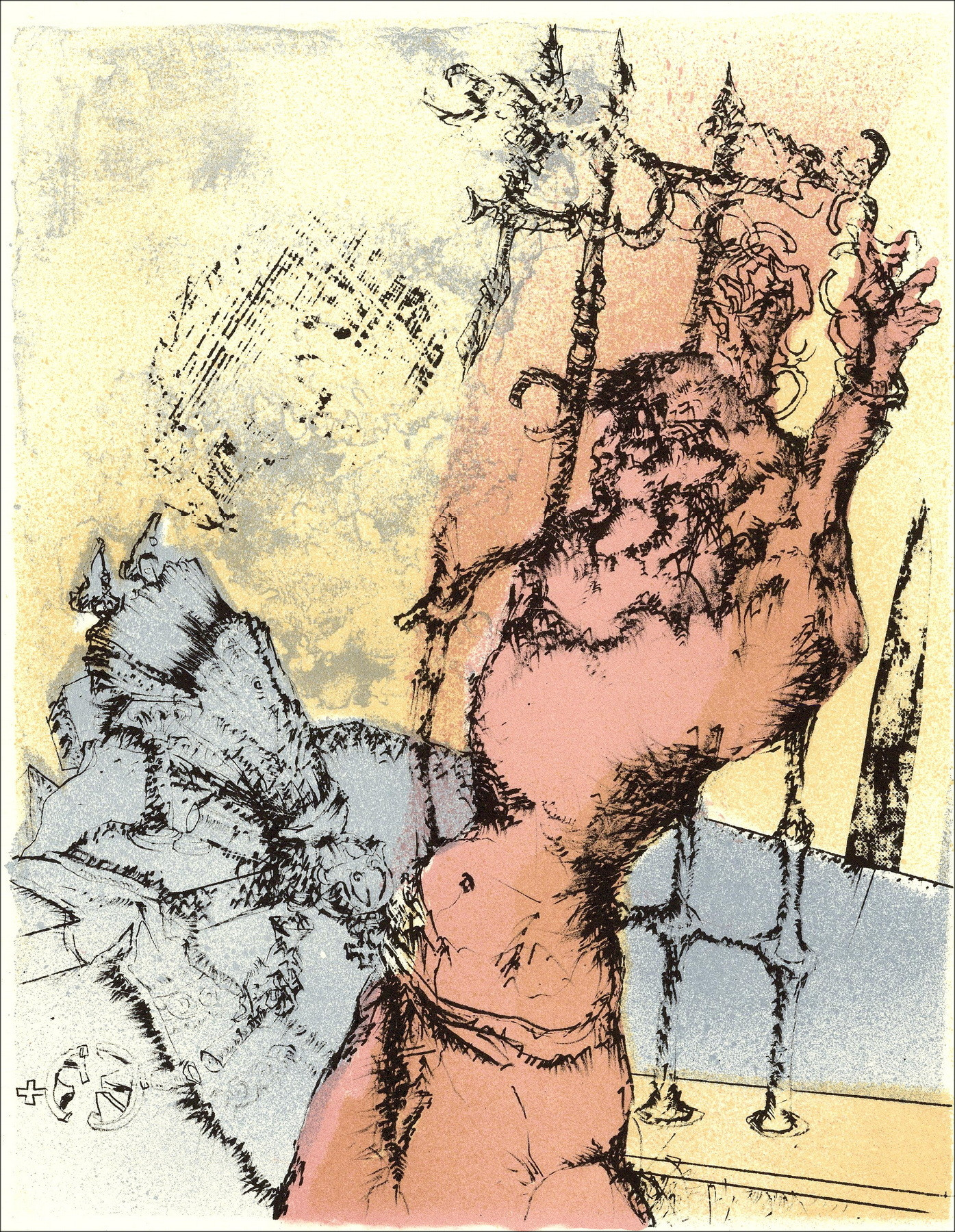 Luc Simon – Las expresivas - 8, litografía original 1962