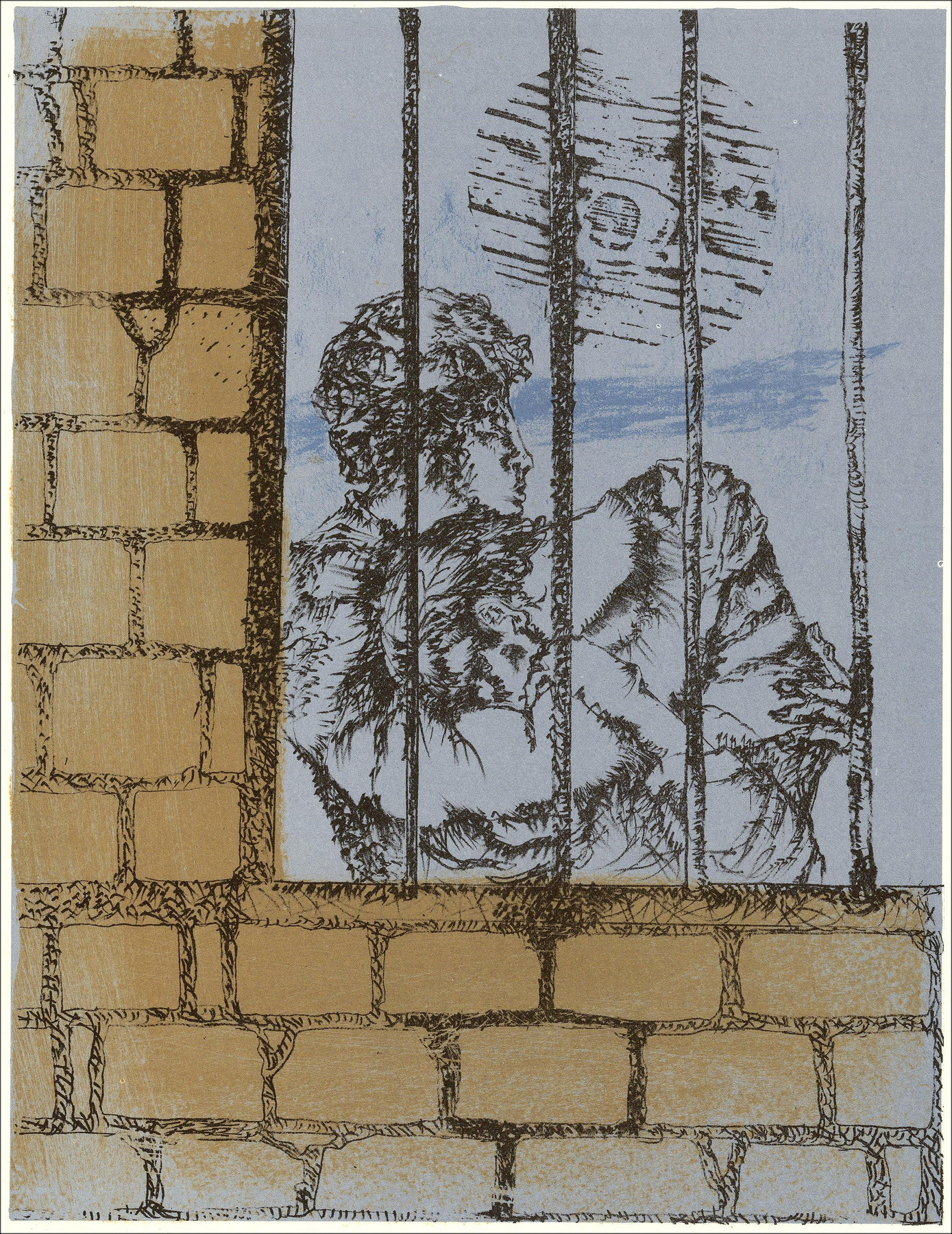 Luc Simon - The Expressives - 11, Litografia originale 1962