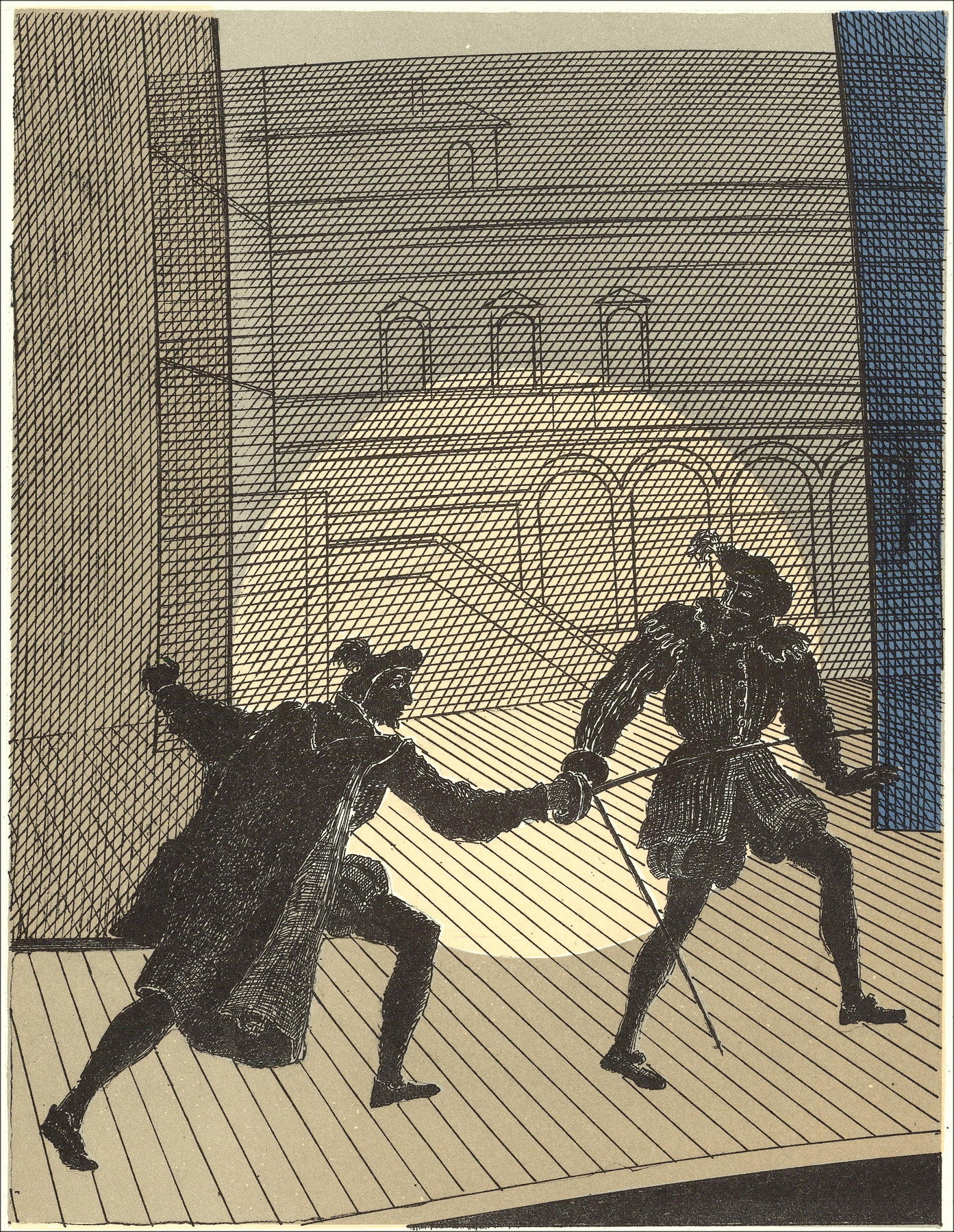 Pierre García-Fons – Teatro - 8, litografía original 1962