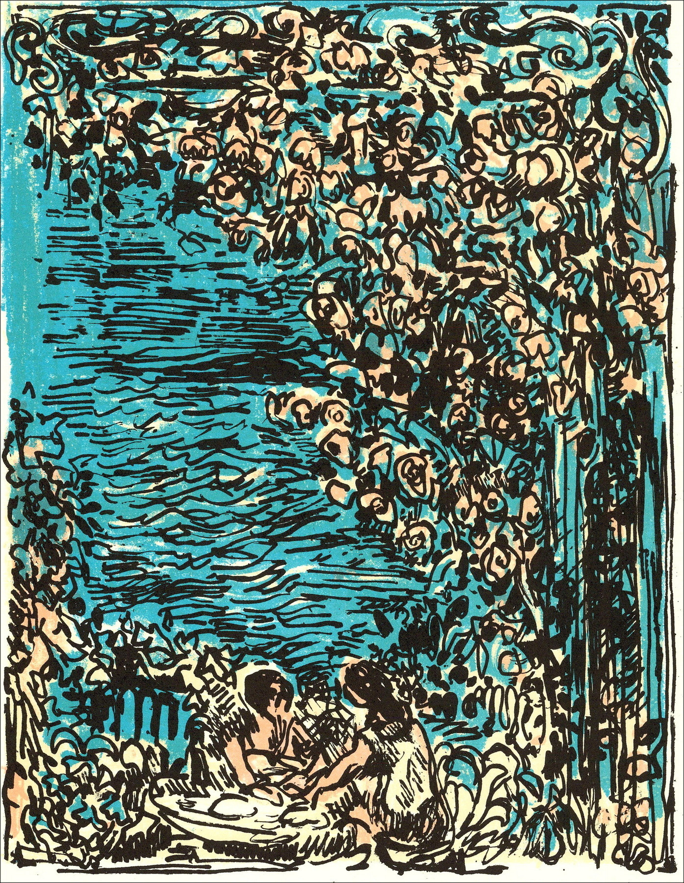 André Cottavoz – Paradis, lithographie originale 1962