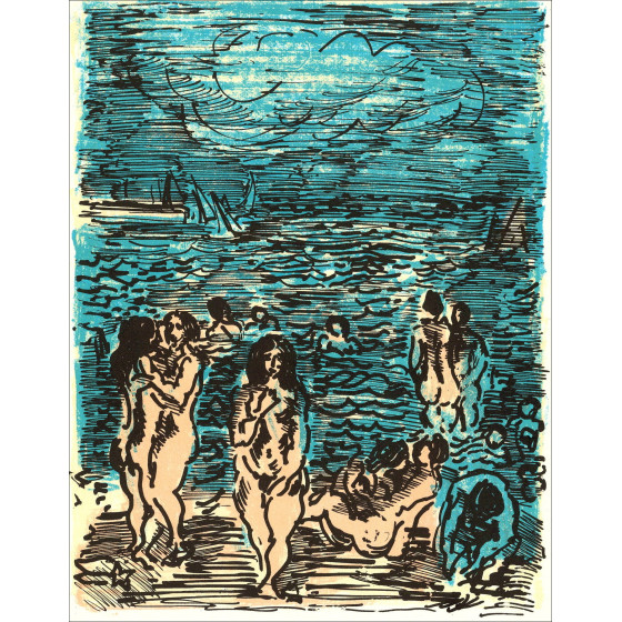 André Cottavoz - Paradis - 2, Original-Lithographie 1962