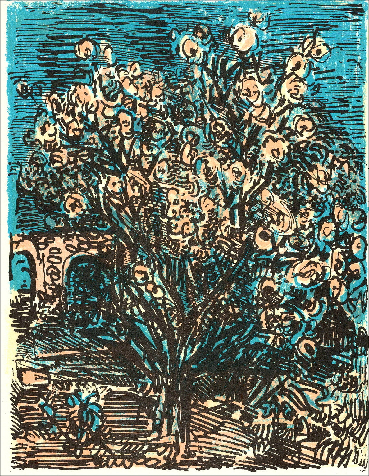 André Cottavoz - Paradiso - 3, Litografia originale 1962