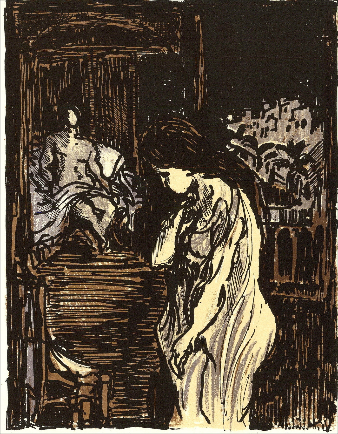 André Cottavoz - Paradis - 6, Original-Lithographie 1962