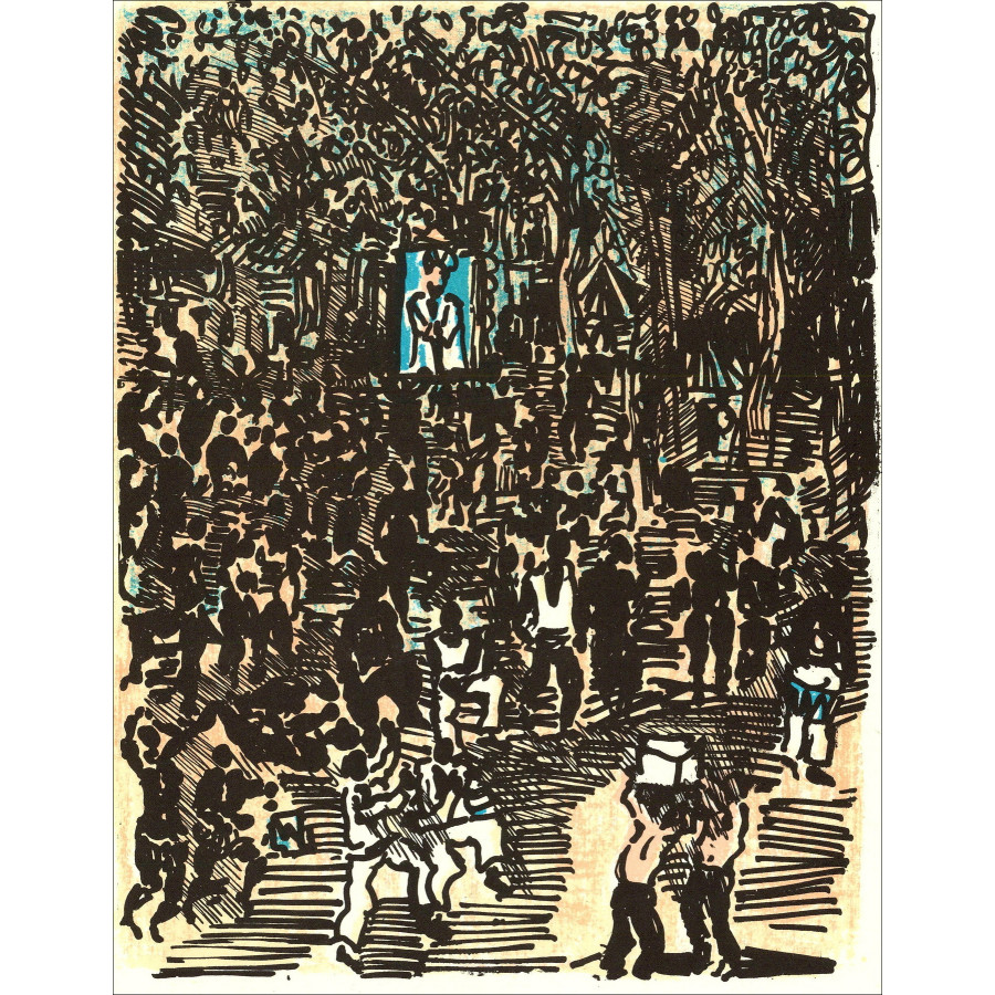 André Cottavoz – Paraíso - 10, litografía original 1962