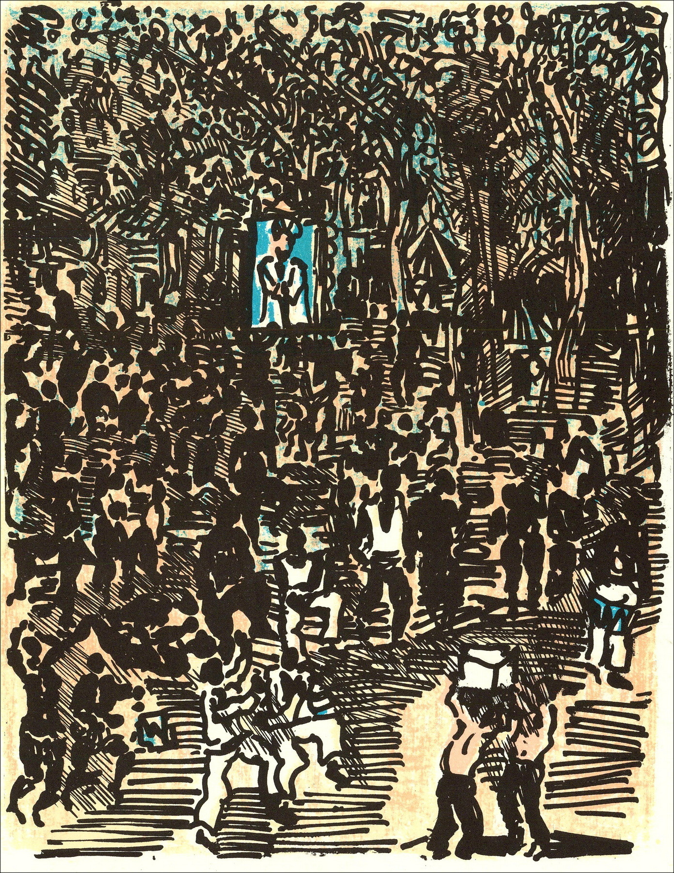 André Cottavoz – Paraíso - 10, litografía original 1962