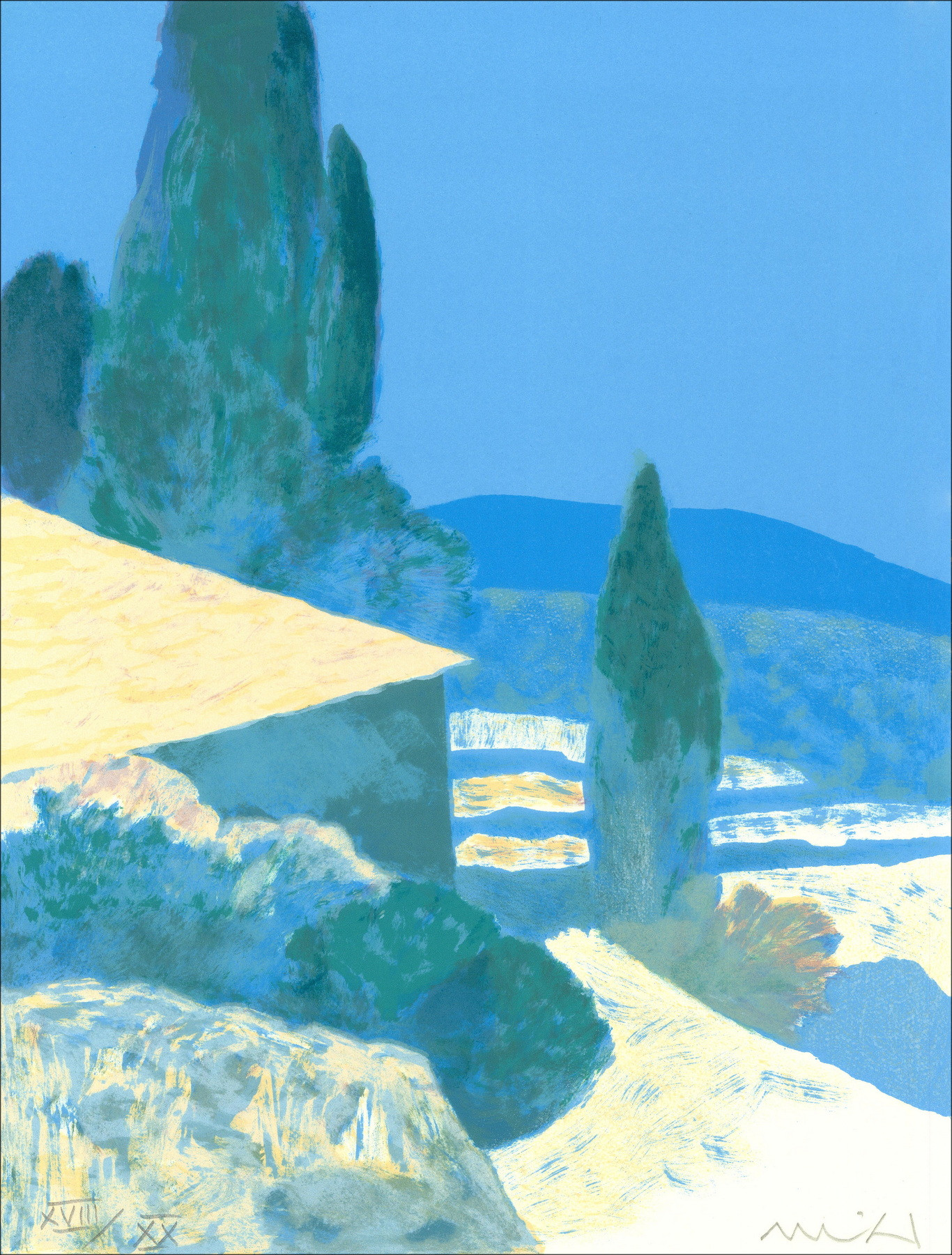 Roger Muhl - Provence, signierte Lithographie