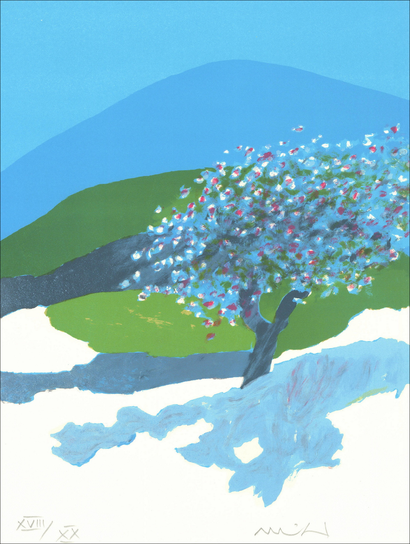 Achat Roger MUHL La Terre est couleur de vieil or vert Lithographie originale