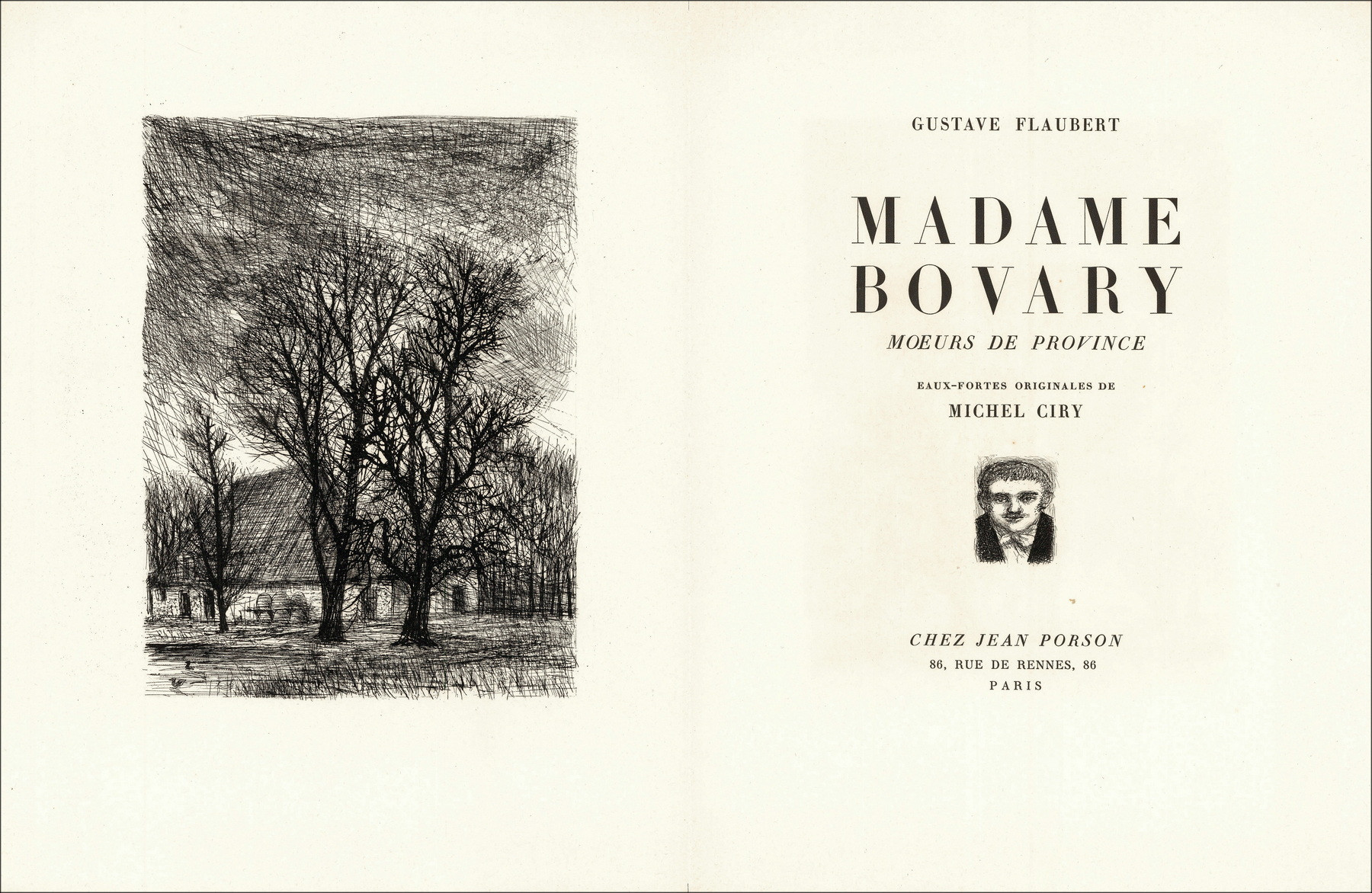 Michel Ciry - Madame Bovary, Edizione illustrata del 1951 con acqua
