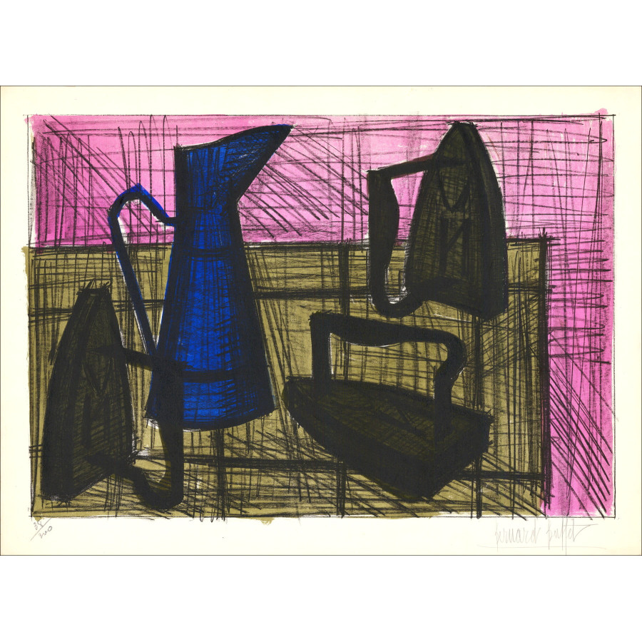 Bernard Buffet - Ironing irons - original signed lithograph