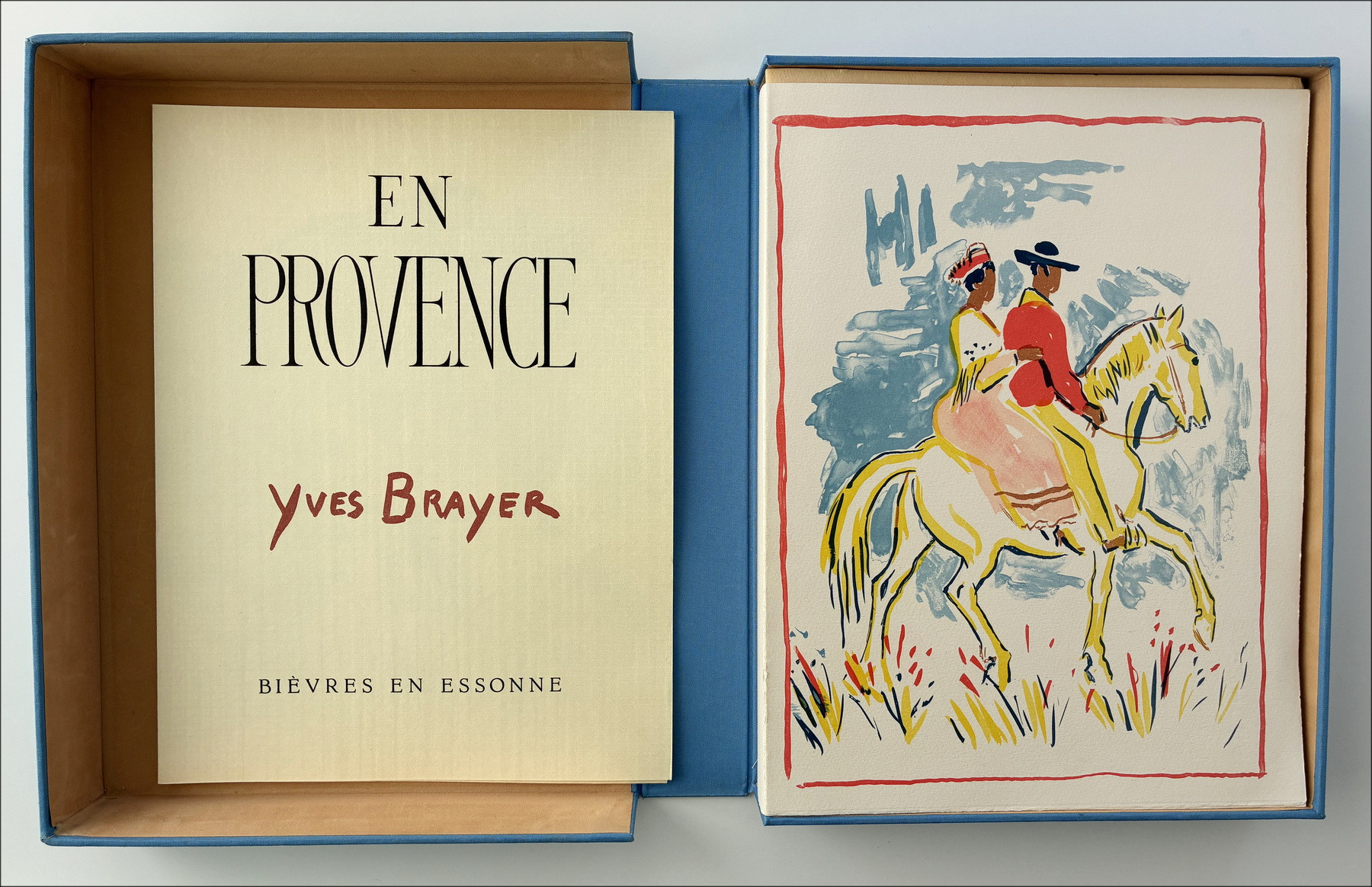 Libro illustrato di Yves Brayer en Provence 8 litografie di colore