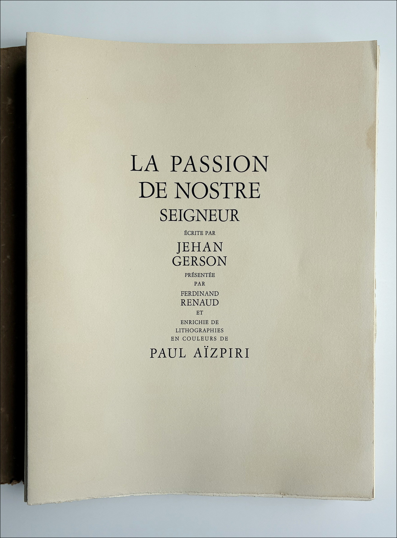 Paul Aizpiri – Pasión, libro ilustrado de litografías, 1960