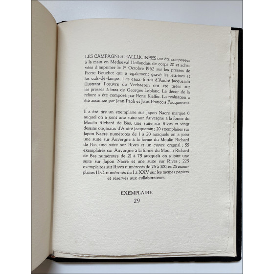 André Jacquemin – Les Campagnes hallucinées, gravures, 1962