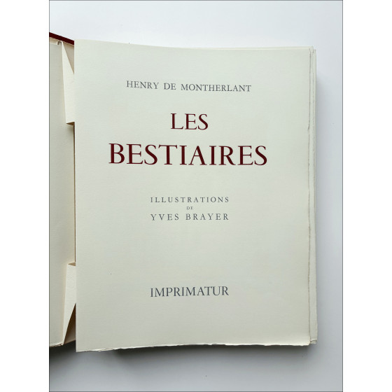 Yves Brayer - Les Bestiaires, illustrata Book 1956