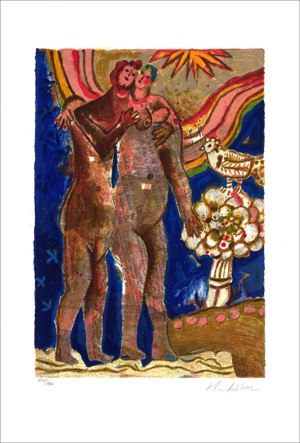 Theo Tobiasse - Kantics von Songs 10, Original-Lithographie