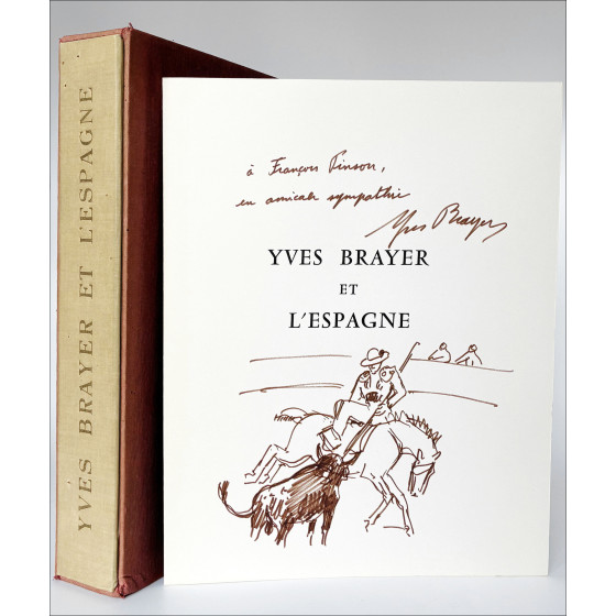 Yves Brayer - libro ilustrado "Yves Brayer y España" + Dibujo de tinta original