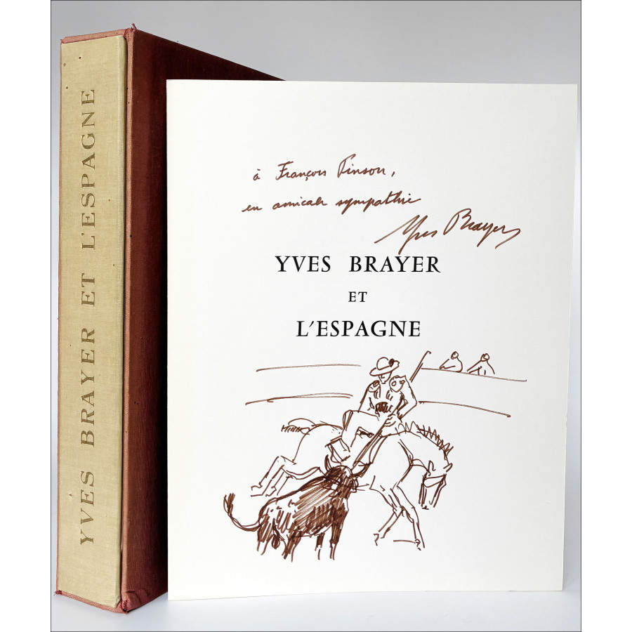 Yves Brayer - libro ilustrado "Yves Brayer y España" + Dibujo de tinta original
