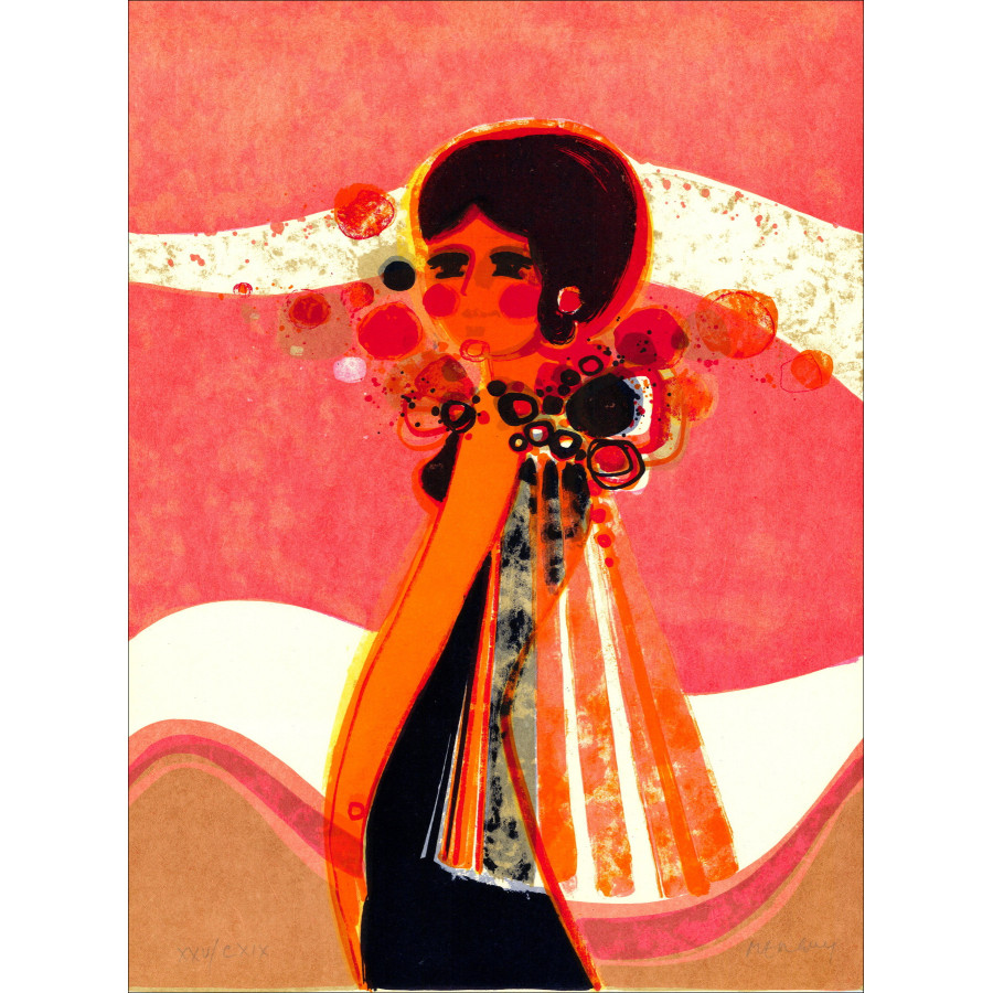 Frédéric Menguy - The Angelics VIII, signed original lithograph