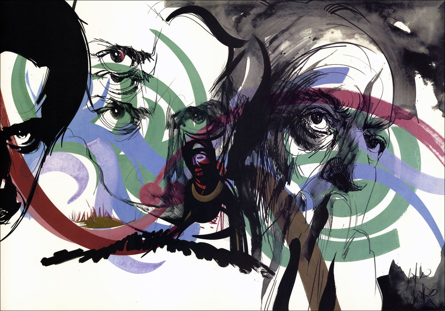 Achat Lithographie Originale MORETTI Raymond André Malraux 03 1988