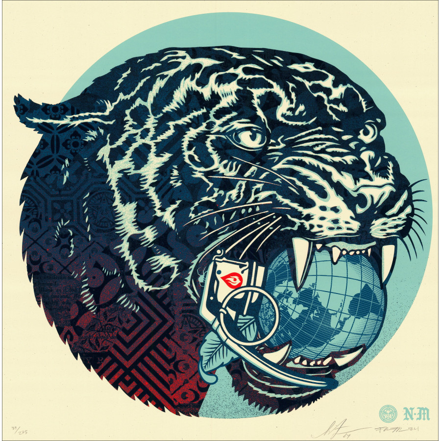 Shepard Fairey - Climate Clash (CREAM), Signed screenprint, 2024