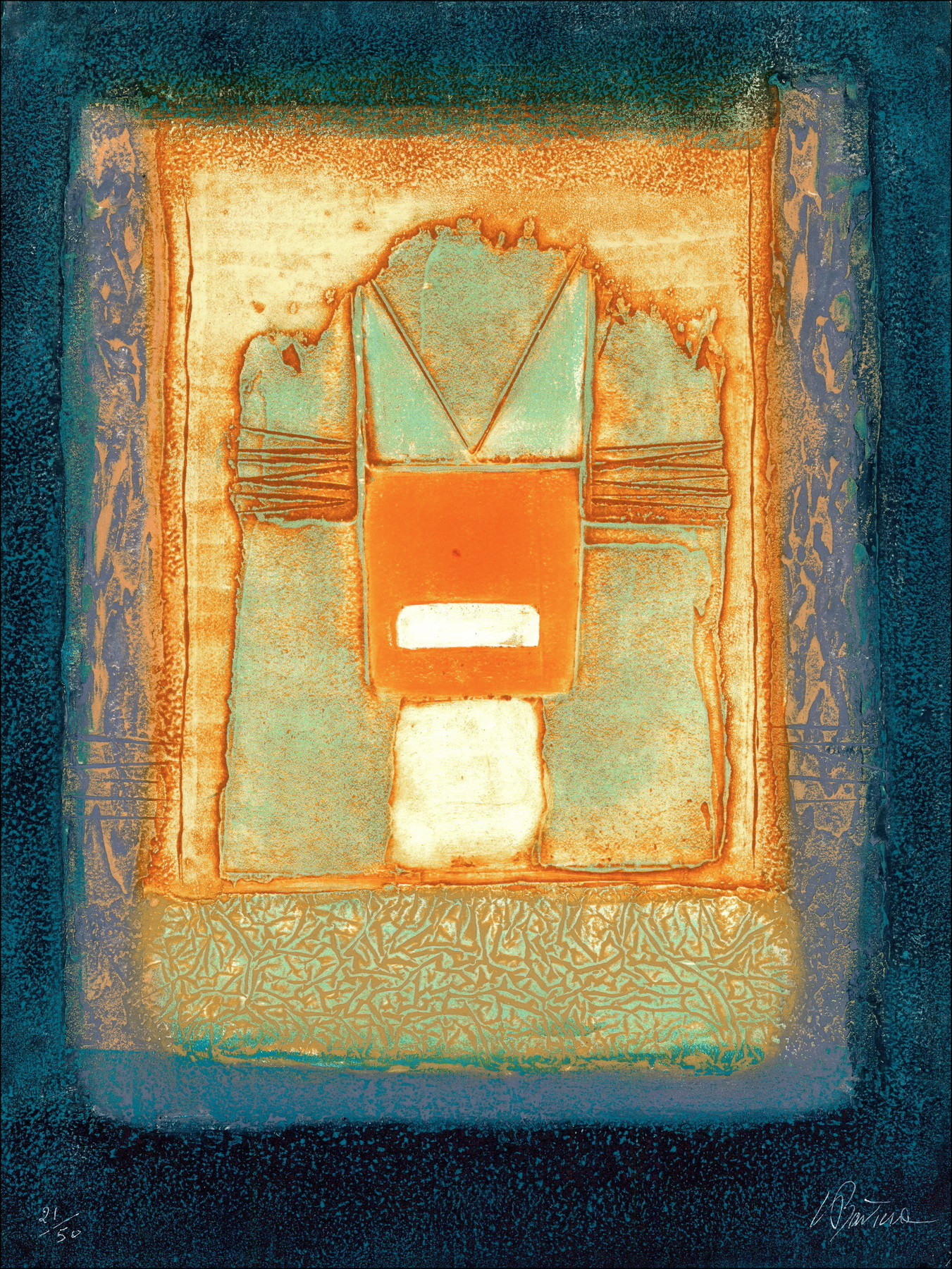 Henri Baviera - Moytam, Originalgravur signiert