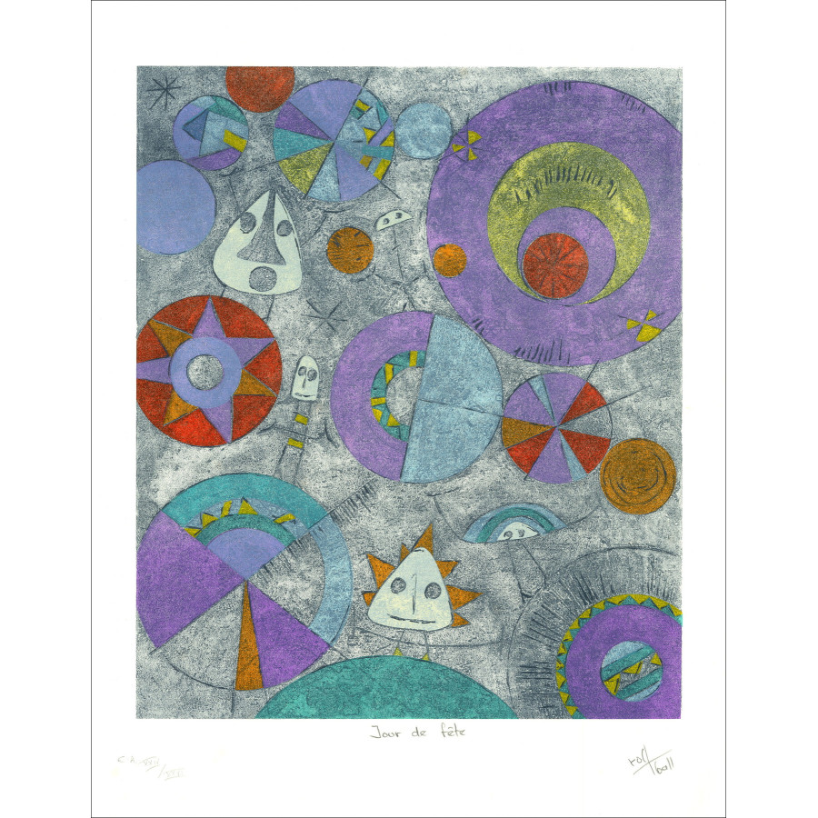 Rolf Ball – Jour de fête, sérigraphie originale signée