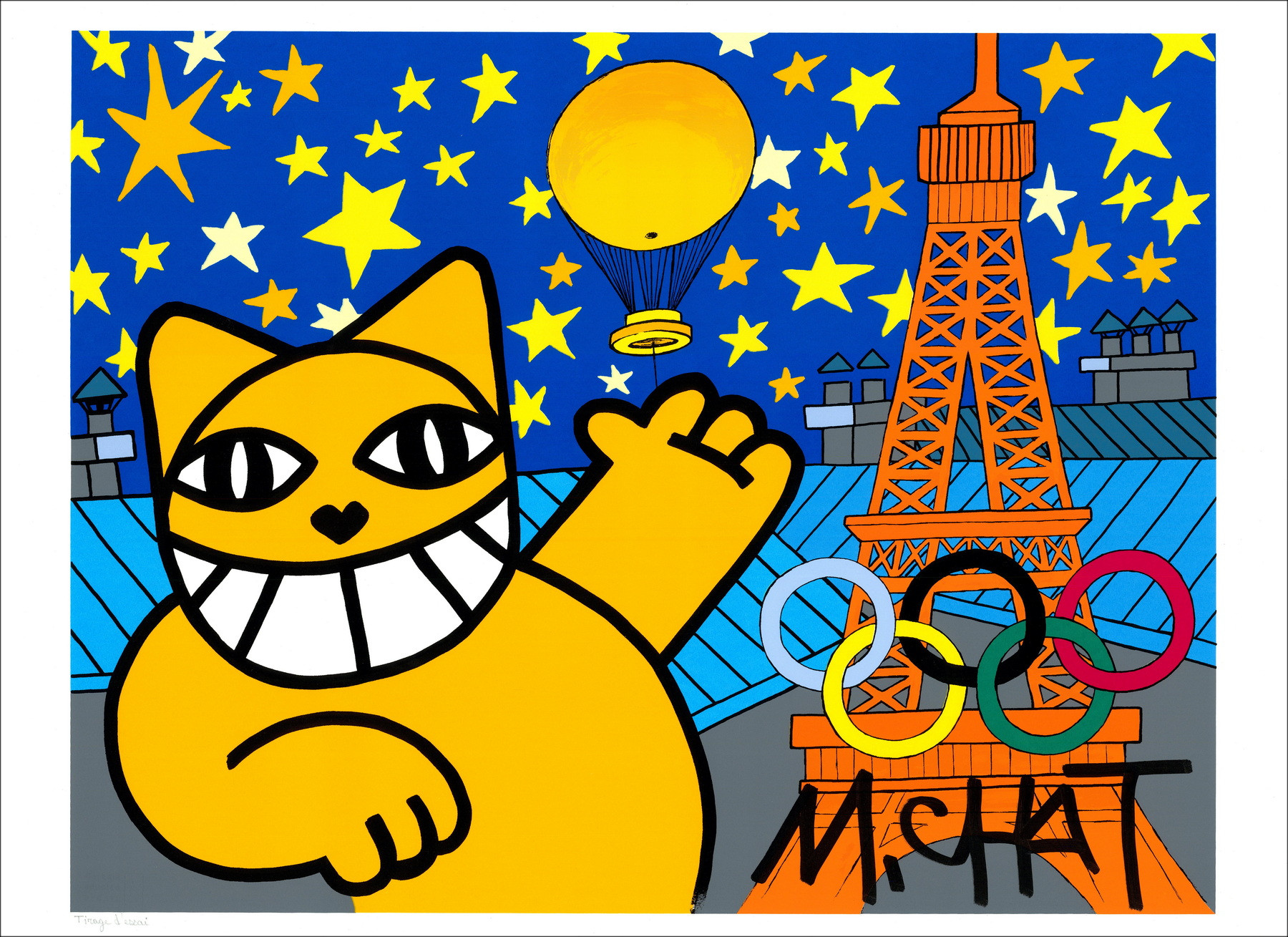 M.CHAT (Thoma Vuille) – Juegos de París 2024 | Serigrafía firmada