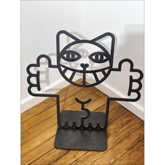 Escultura de acero M.Chat Chat enamorado de Thoma Vuille 2018