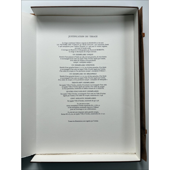 Raymond Moretti - Massada, Portfolio con litografie, 1982