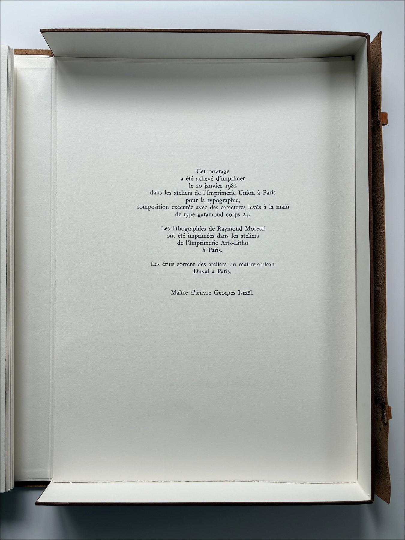 Raymond Moretti – Massada, cartera con litografías, 1982