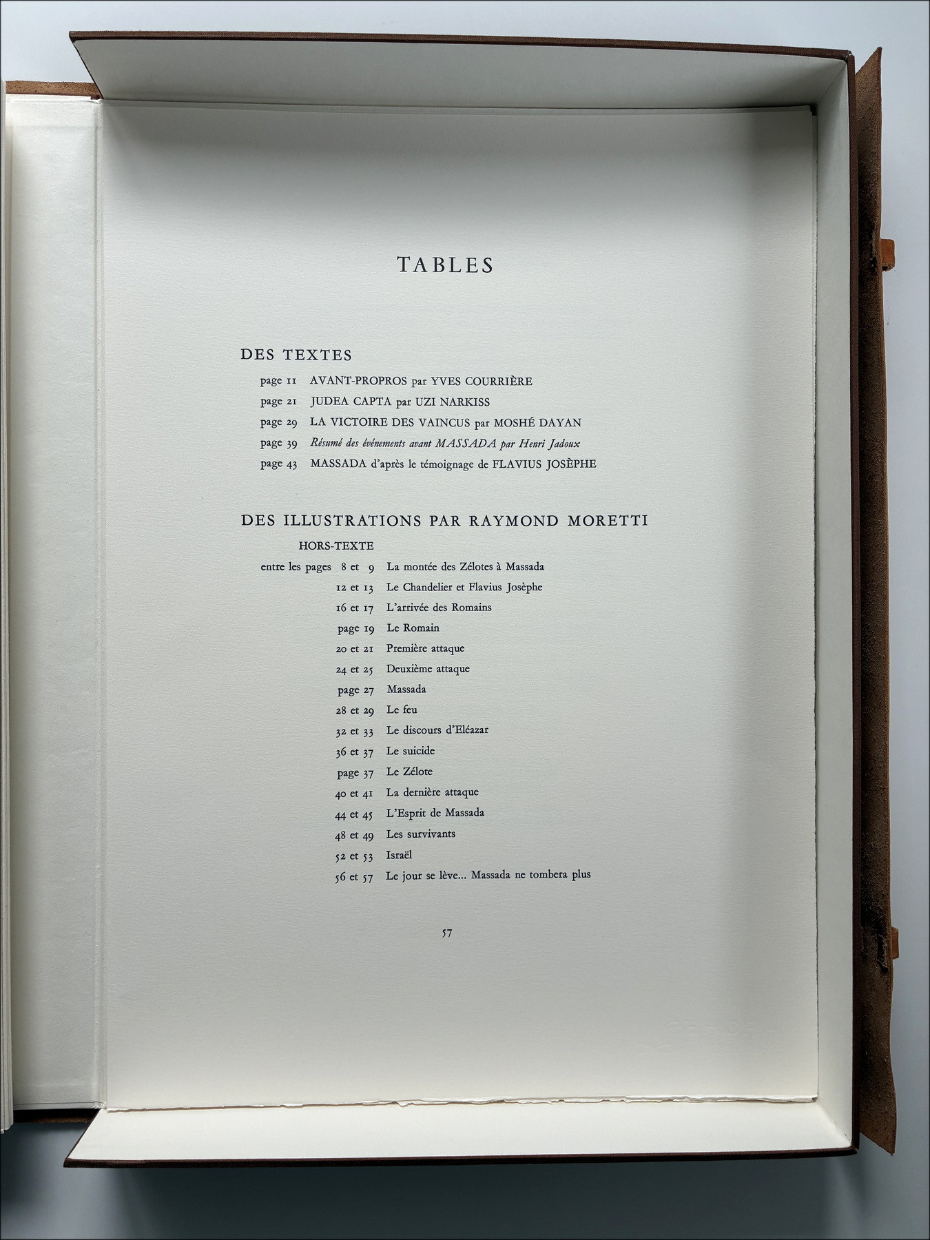 Raymond Moretti - Massada, Portfolio mit Lithographien, 1982