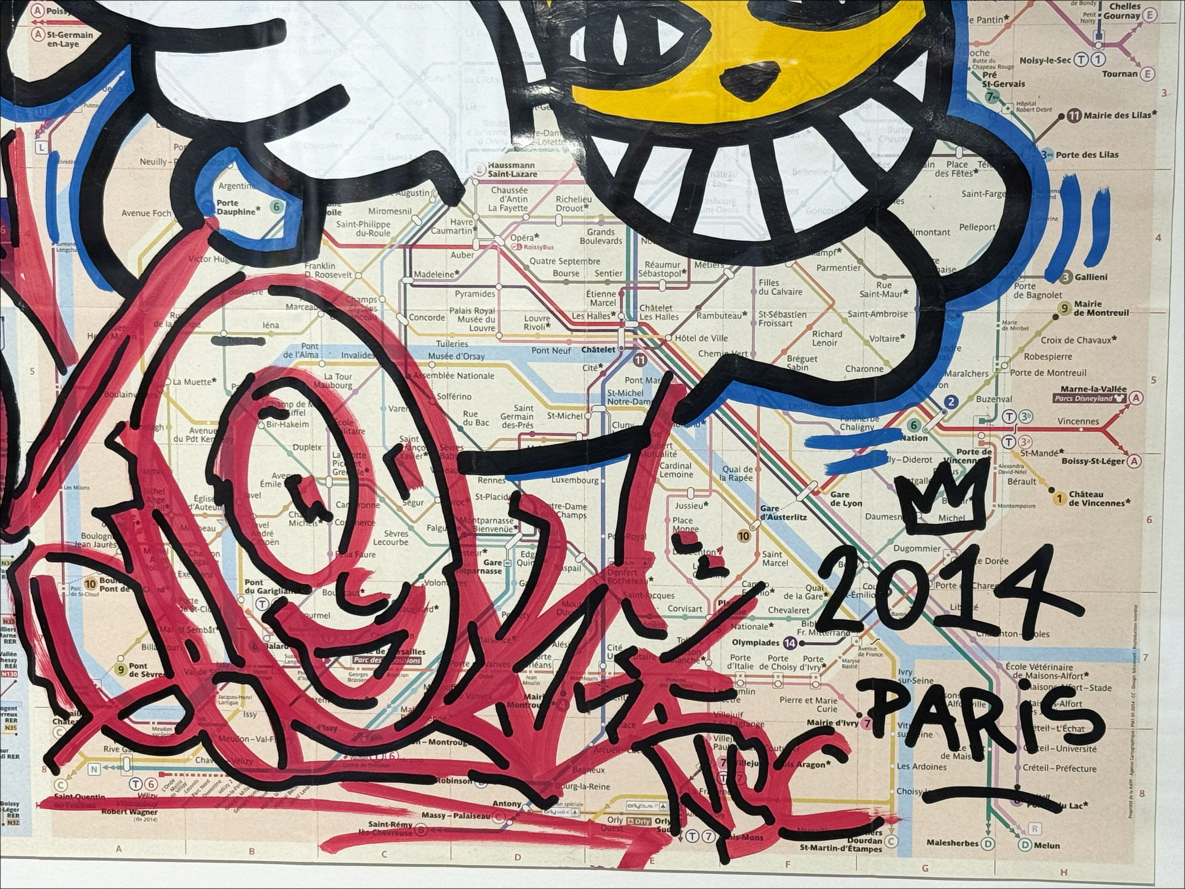 Mr. Chat & Quik - Felix und Mr. Cat, Metro Card Malerei - 2014