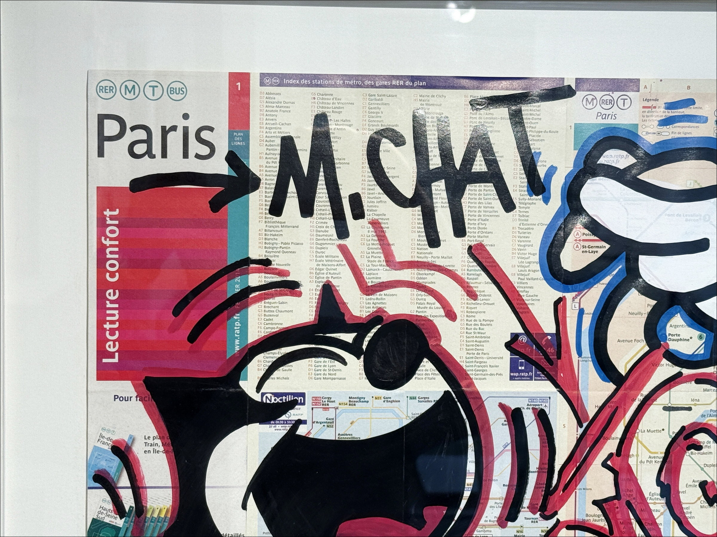 Mr. Chat & Quik - Felix e Mr Cat, Metro Card Painting - 2014