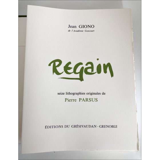 Pierre Parsus – Regain, portfolio avec lithographies, 1972