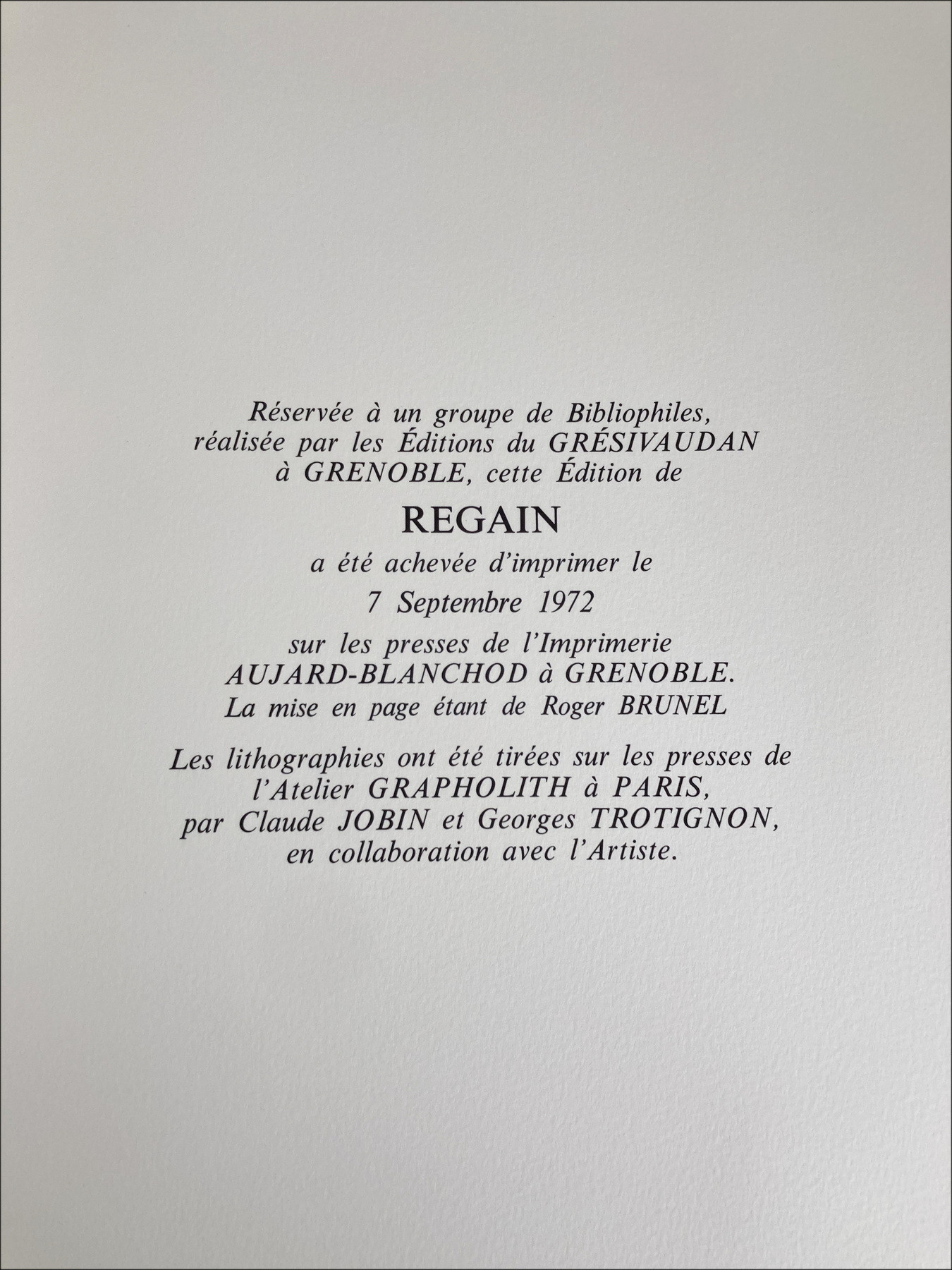 Pierre Parsus - Rot, Portfolio mit Lithographien, 1972