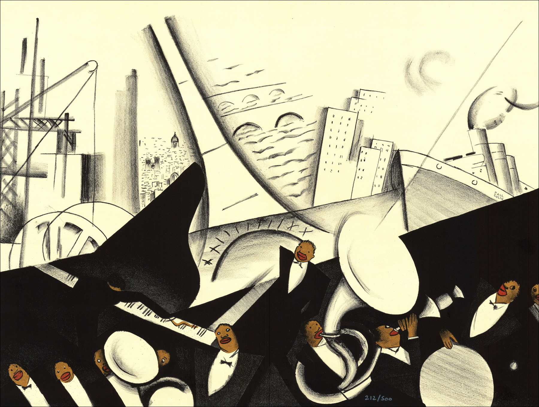 Paul Colin – Lithographie Le Tumulte Noir 37