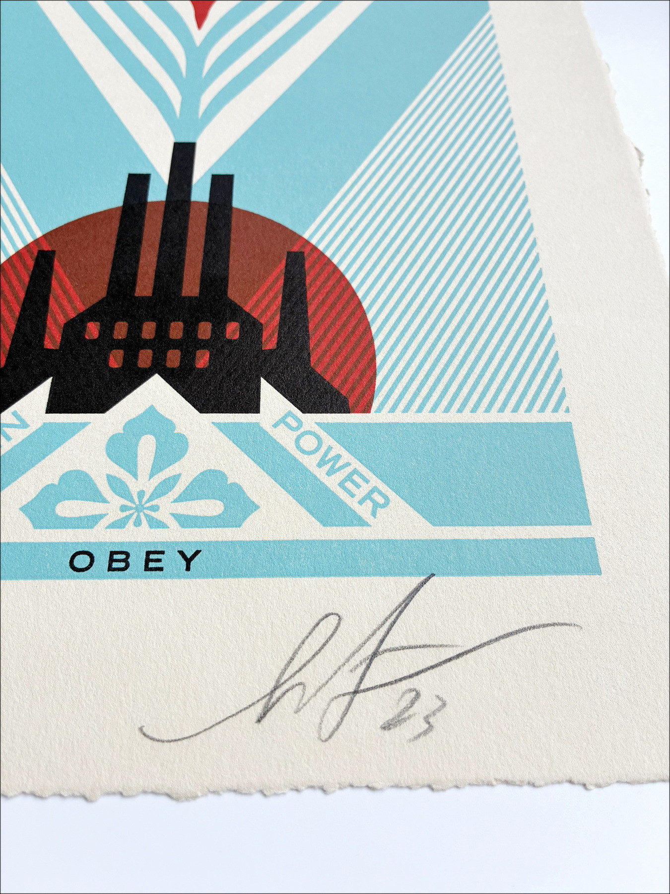 Power Factory verde - Seta tipografica tipografica SHEPARD FAIREY (OBEY)