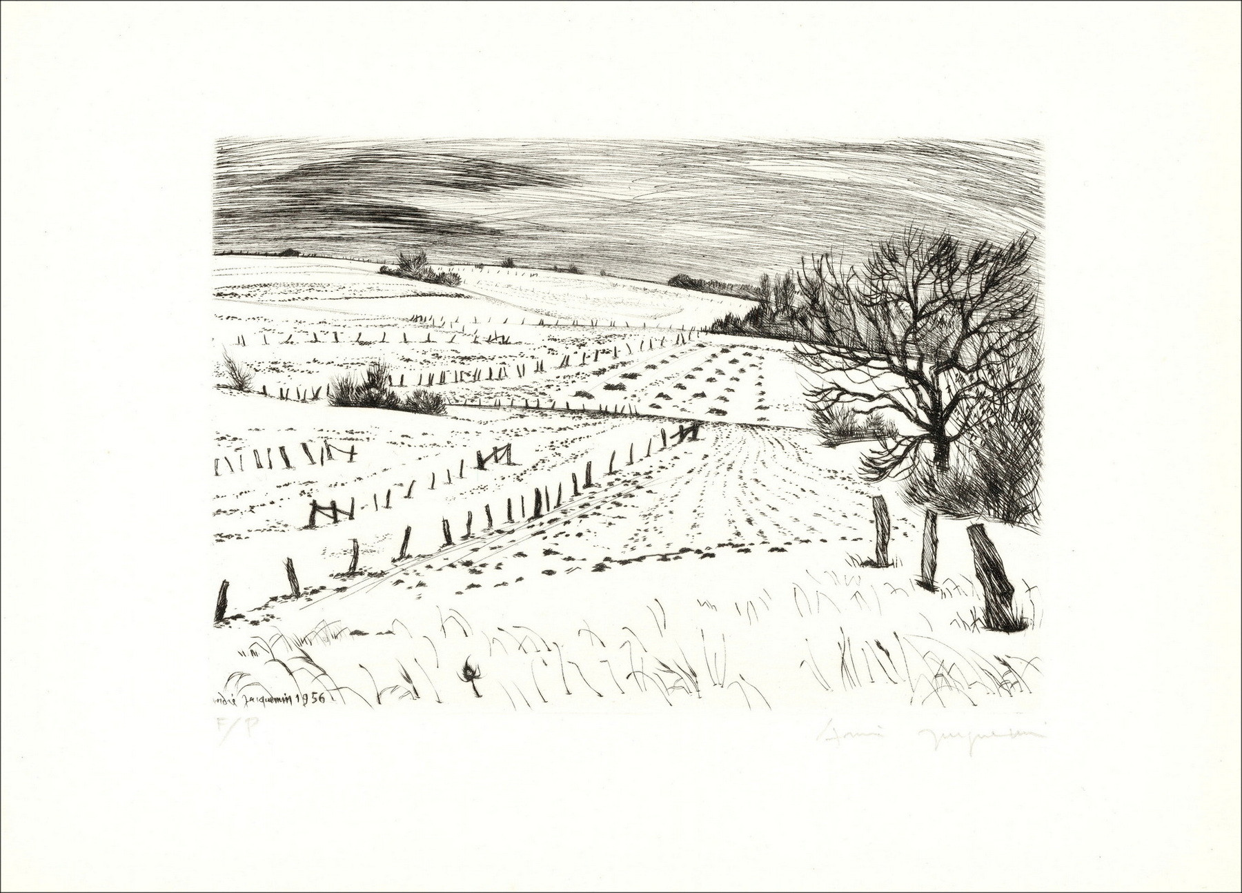Pierre Marot – Paisajes de Lorrain, grabados de cartera, 1950