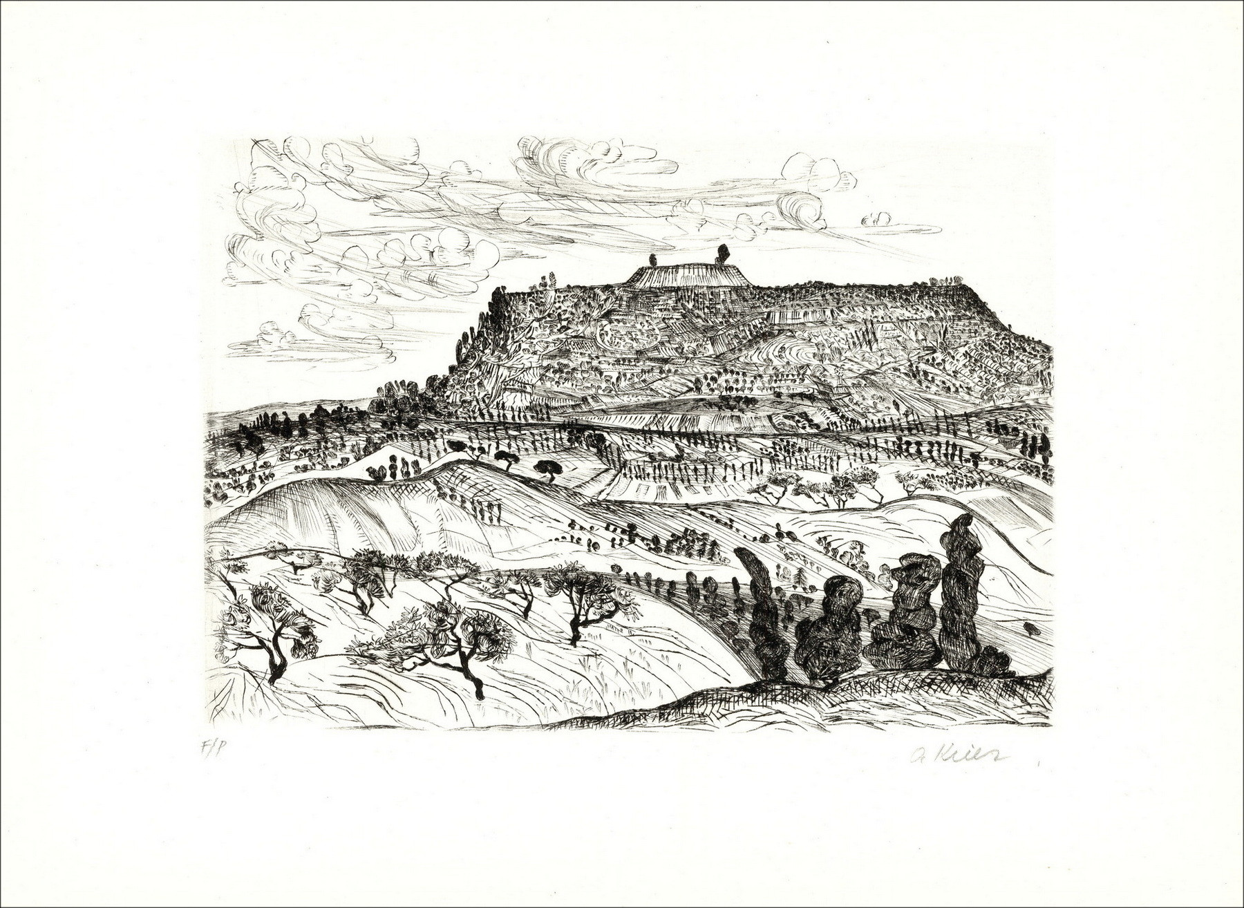 Pierre Marot - Lornae Landscapes, Portfolio-Gravuren, 1950