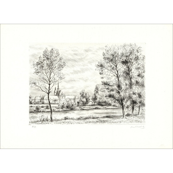 Pierre Marot – Paisajes de Lorrain, grabados de cartera, 1950