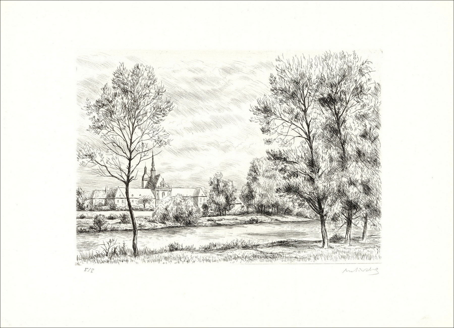 Pierre Marot - Lornae Landscapes, Portfolio-Gravuren, 1950