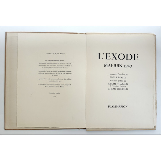Abel Renault – L’Exode mai-juin 1940, portfolio gravures