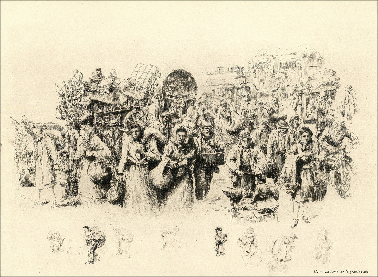 ABEL RENAULT - EXODUS Maggio-Giugno 1940, Portfolio Stampe