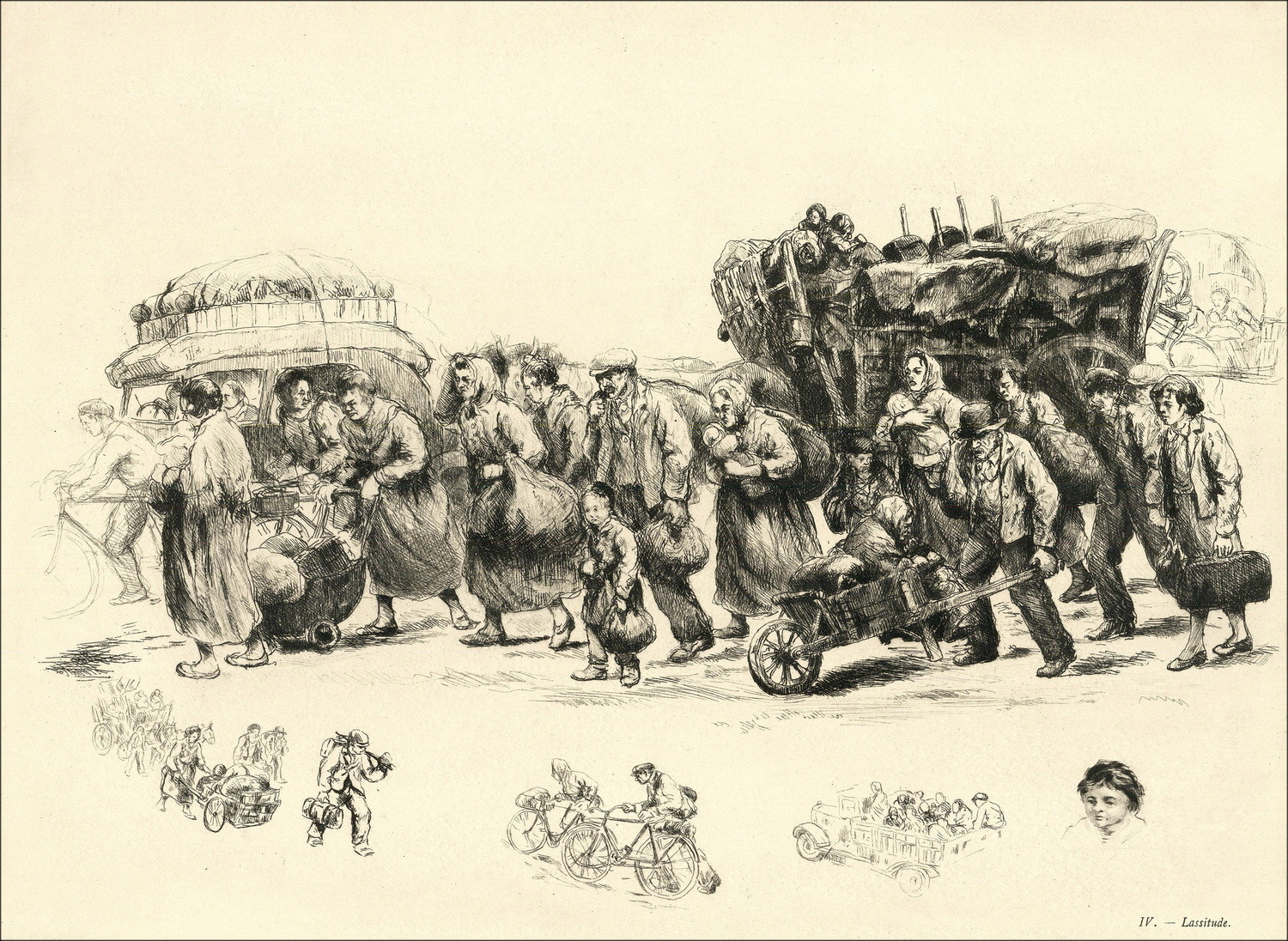 Abel Renault – L’Exode mai-juin 1940, portfolio gravures