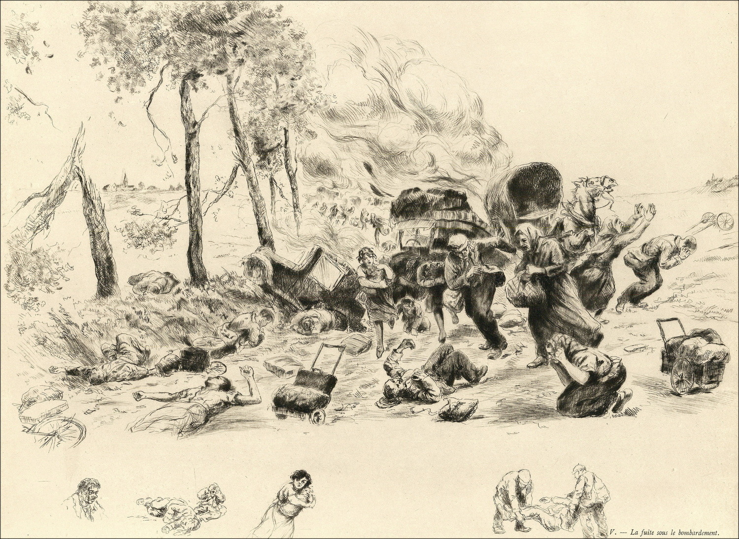 Abel Renault - Exodus Mai-Juni 1940, Portfoliodrucke