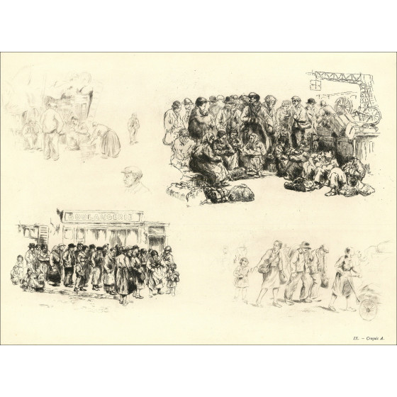 Abel Renault - Exodus Mai-Juni 1940, Portfoliodrucke