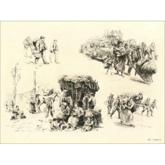 Abel Renault – Exodus May-June 1940, grabados de cartera