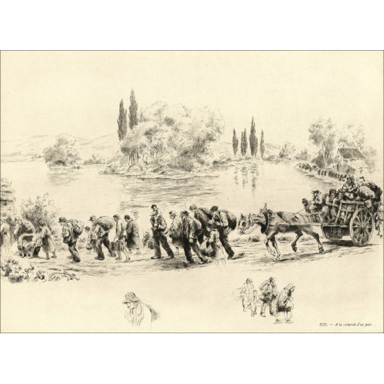 Abel Renault – Exodus May-June 1940, grabados de cartera